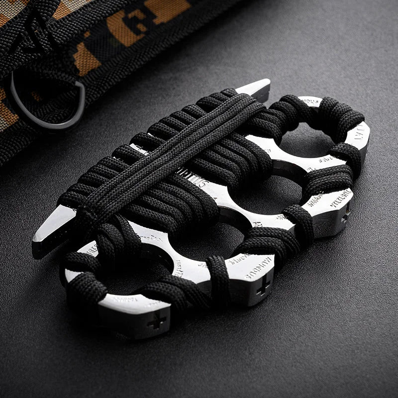Four finger Brass Knuckles self defense-GS145 Sliver BRASSKNUCKLE - Tophatter Daily Deals