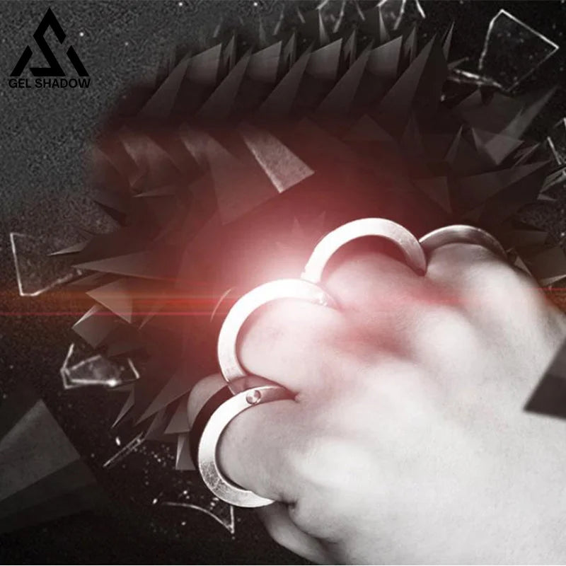 Four Finger Knuckle Duster Stainless Steel Foldable Defense-GS140 BRASSKNUCKLE - Tophatter Daily Deals