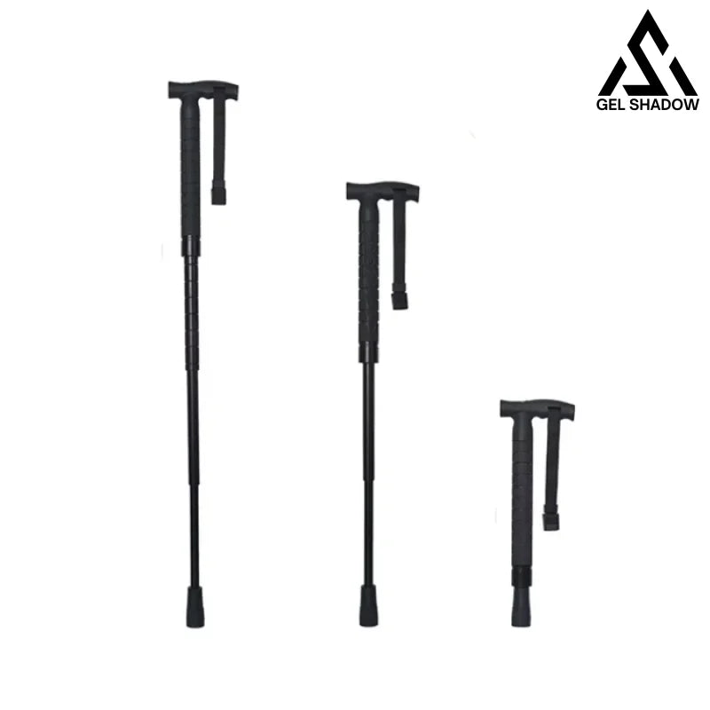 GS183 FOX Telescopic Hiking Pole with Self-Defense Baton Black Pocket Knives - Tophatter Daily Deals