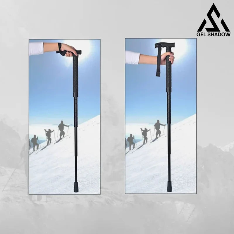 GS183 FOX Telescopic Hiking Pole with Self-Defense Baton Pocket Knives - Tophatter Daily Deals