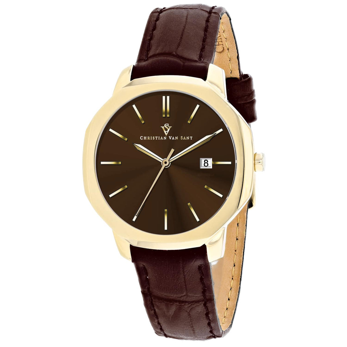 Christian Van Sant Women's Octave Slim // CV0507 Brown Watches - Tophatter Daily Deals