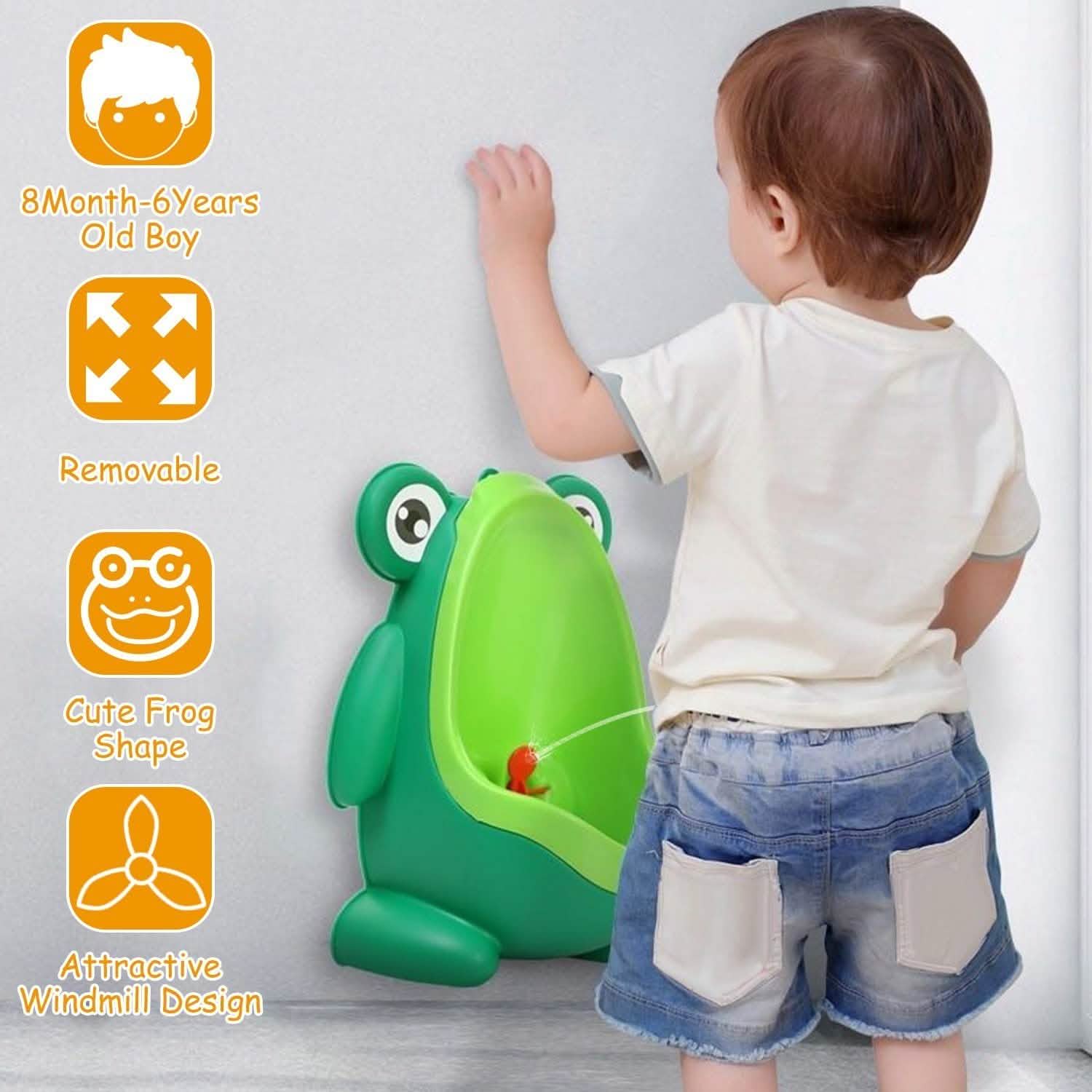 Frog Potty Training Urinal Bathroom with Funny Aiming Target Baby Gear - Tophatter Daily Deals