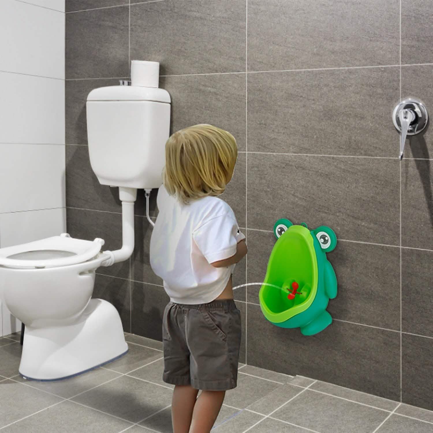 Frog Potty Training Urinal Bathroom with Funny Aiming Target Baby Gear - Tophatter Daily Deals