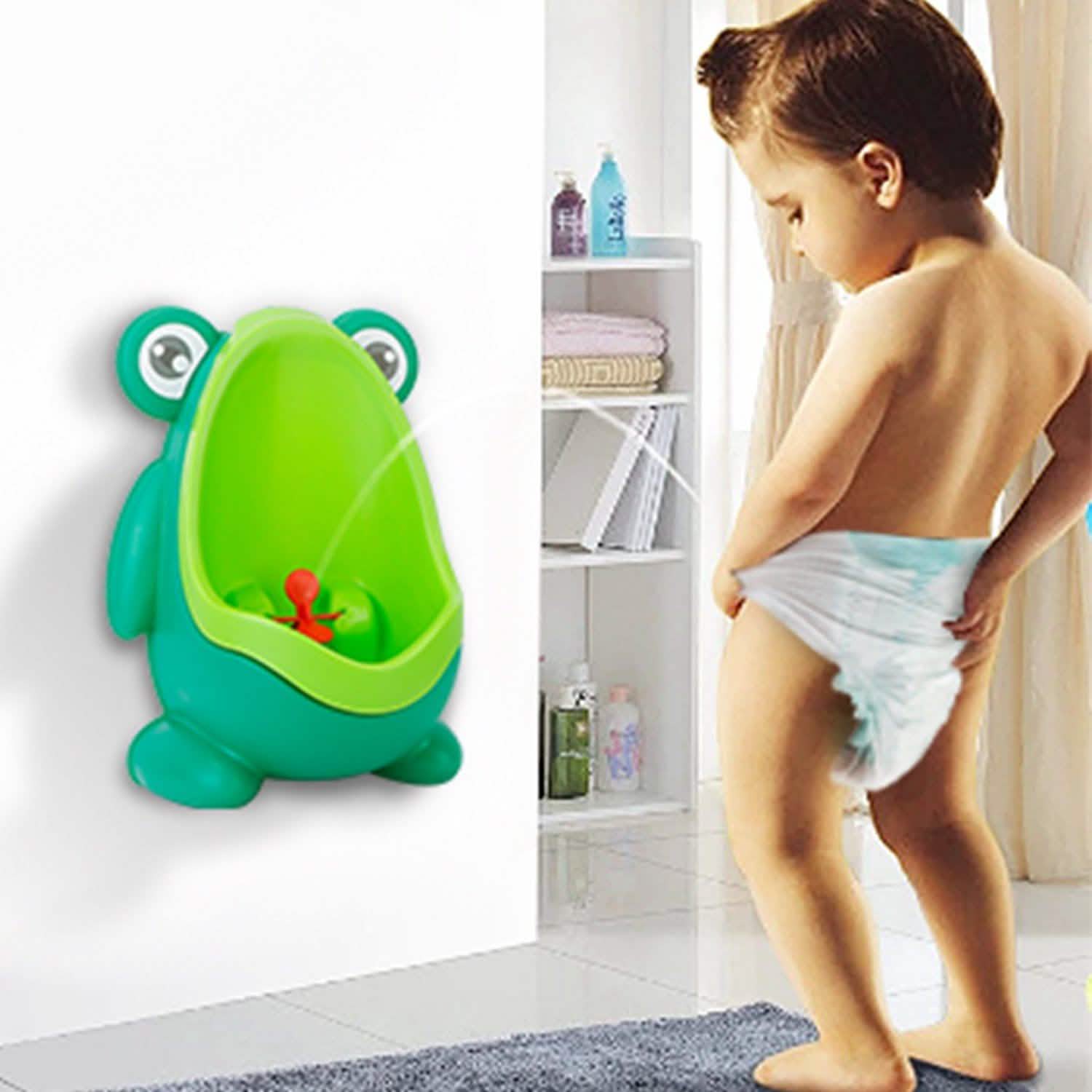 Frog Potty Training Urinal Bathroom with Funny Aiming Target Baby Gear - Tophatter Daily Deals