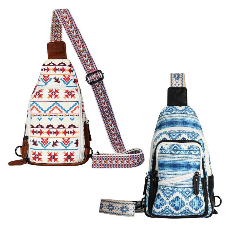 Concealed Carry Aztec Indie Canvas Sling Crossbody Backpack Purse Handgun Purses - Tophatter Daily Deals