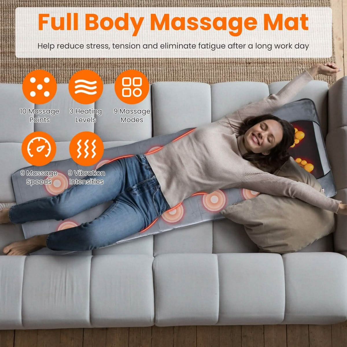 Full Body Electric Massage Mat Health & Wellness - Tophatter Daily Deals