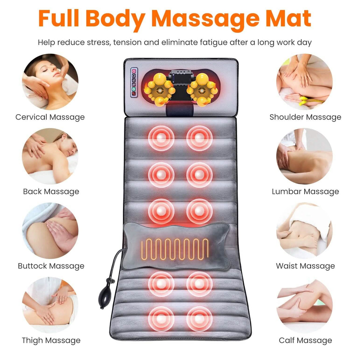 Full Body Electric Massage Mat Health & Wellness - Tophatter Daily Deals