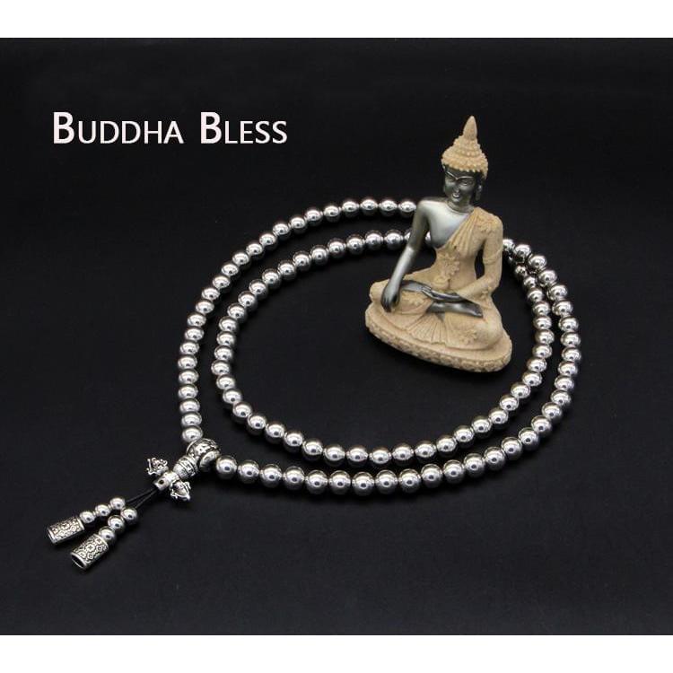 Full Brass Buddha Beads Self Defense Beads Mala Necklace Self Defense Jewelry - Tophatter Daily Deals
