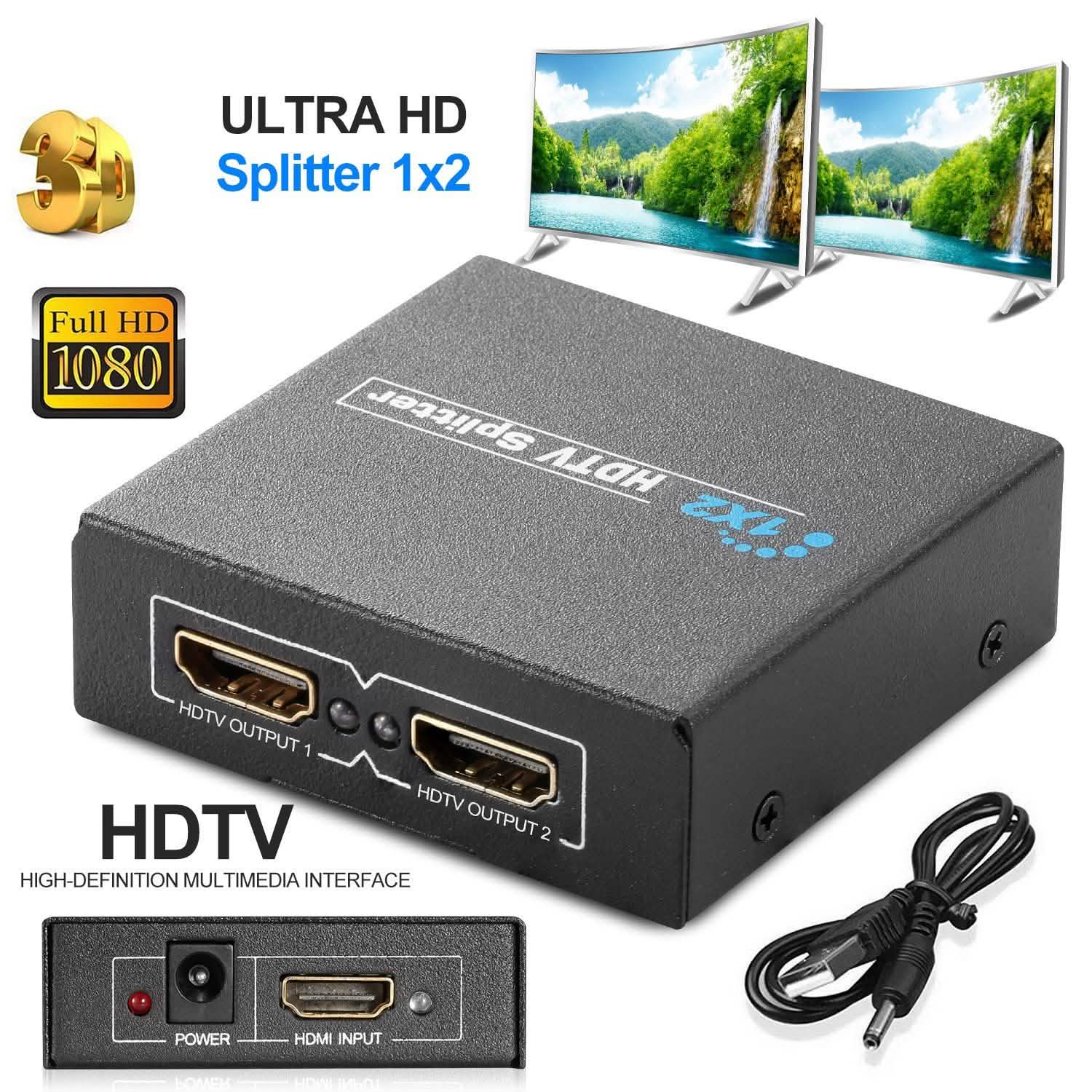 Full HD1080P HDTV Splitter Amplifier TV & Video - Tophatter Daily Deals