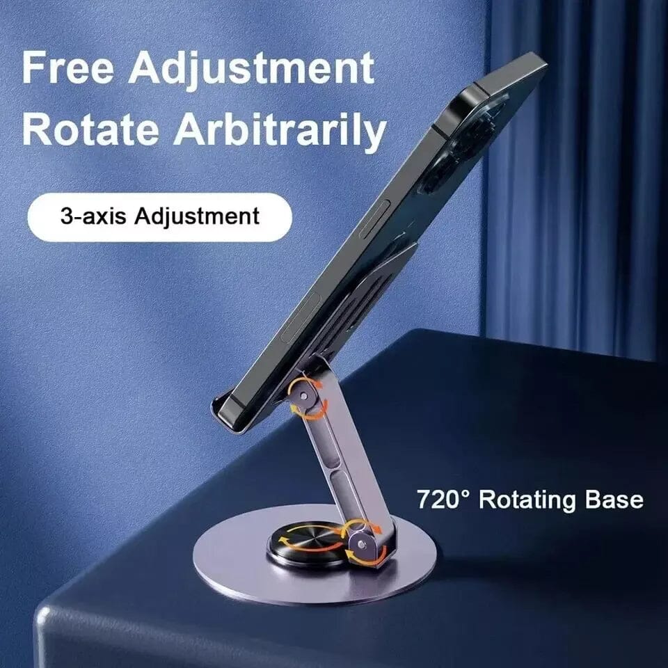 Full Metal 360-Degree Rotating Stress-Relieving Phone and Tablet Universal Stand Phone Stand - Tophatter Daily Deals