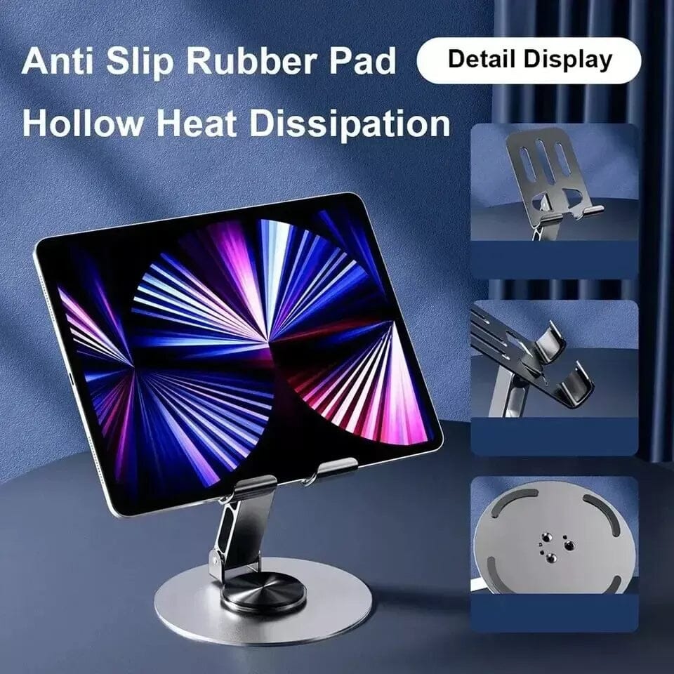 Full Metal 360-Degree Rotating Stress-Relieving Phone and Tablet Universal Stand Phone Stand - Tophatter Daily Deals