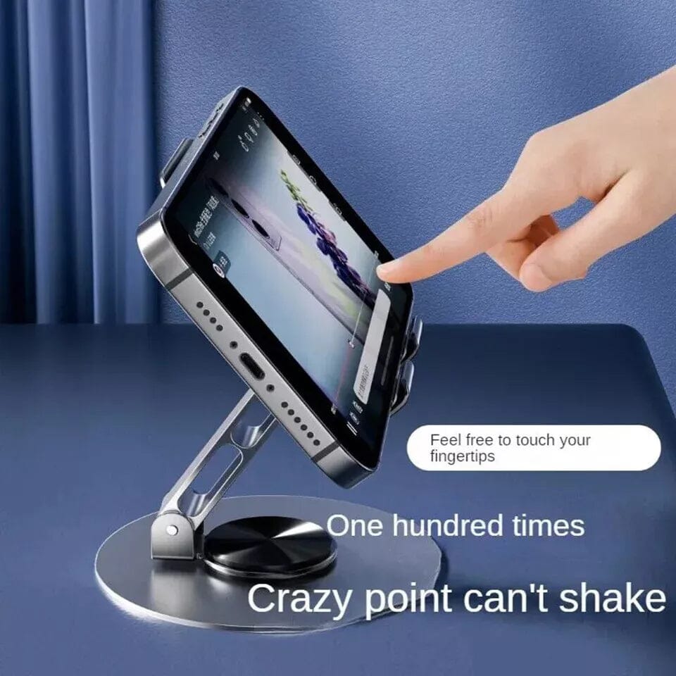 Full Metal 360-Degree Rotating Stress-Relieving Phone and Tablet Universal Stand Phone Stand - Tophatter Daily Deals