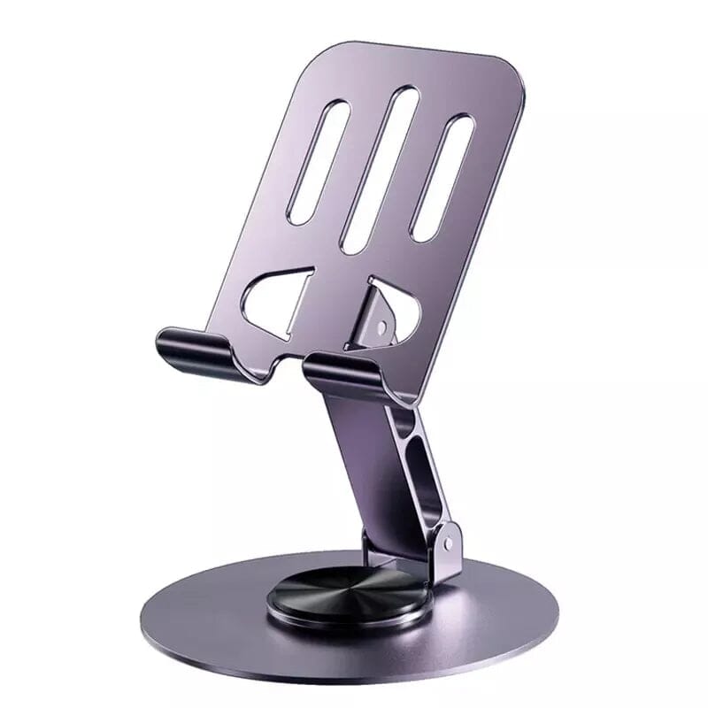 Full Metal 360-Degree Rotating Stress-Relieving Phone and Tablet Universal Stand Purple Phone Stand - Tophatter Daily Deals