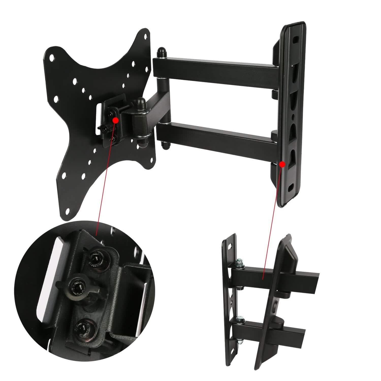 Full-Motion Articulating Wall Mount for 23"-55" TVs TV & Video - Tophatter Daily Deals