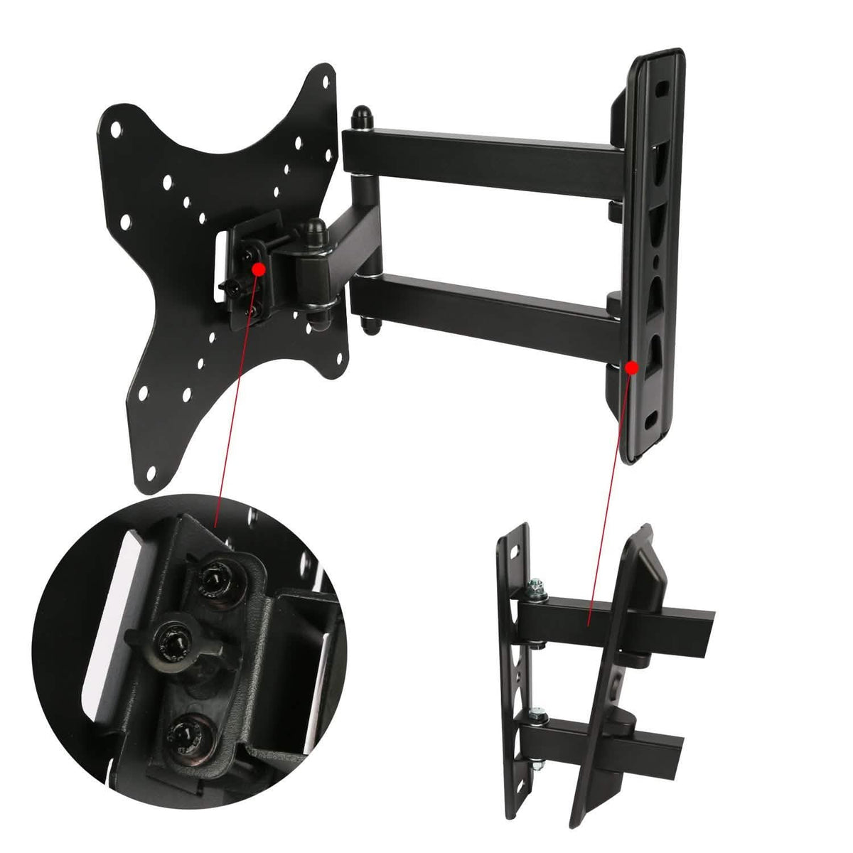 Full-Motion Articulating Wall Mount for 23"-55" TVs TV & Video - Tophatter Daily Deals