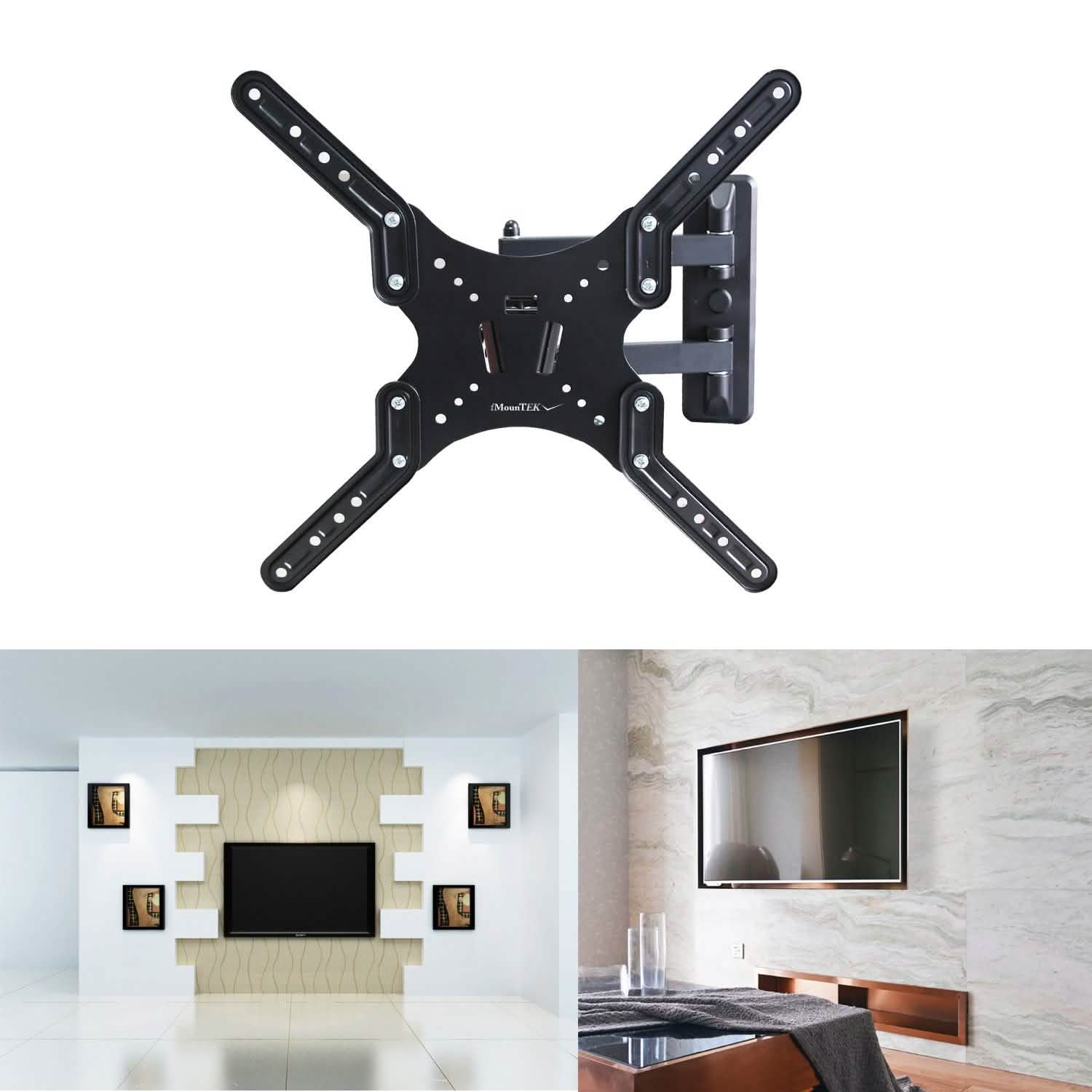 Full-Motion Articulating Wall Mount for 23"-55" TVs TV & Video - Tophatter Daily Deals