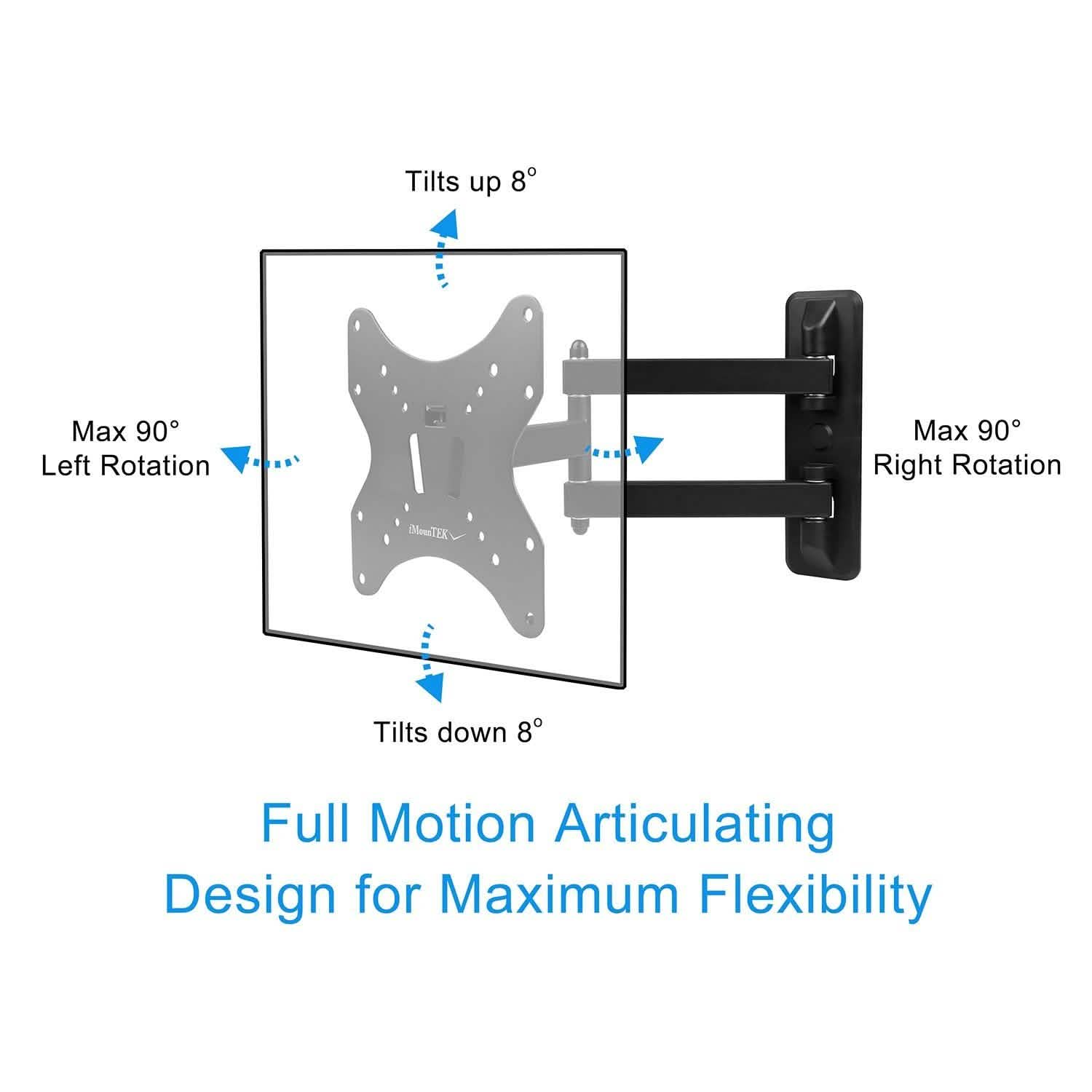Full-Motion Articulating Wall Mount for 23"-55" TVs TV & Video - Tophatter Daily Deals