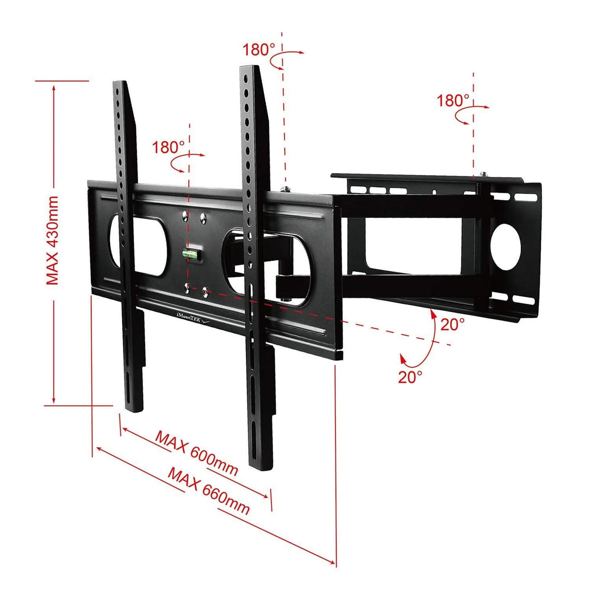 Full Motion Articulating Wall Mount for 37"-70" TV's TV & Video - Tophatter Daily Deals