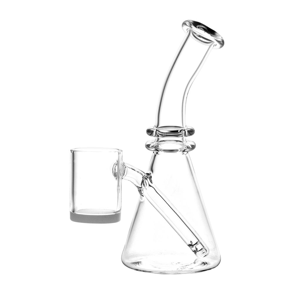 Full Quartz All-In-One Mini Rig Flat Top Opaque Bottom Dab Rigs - Tophatter Daily Deals