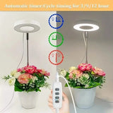 Full Spectrum LED Halo Plant Light With Stand Height Adjustable Auto Timer Garden & Patio - Tophatter Daily Deals