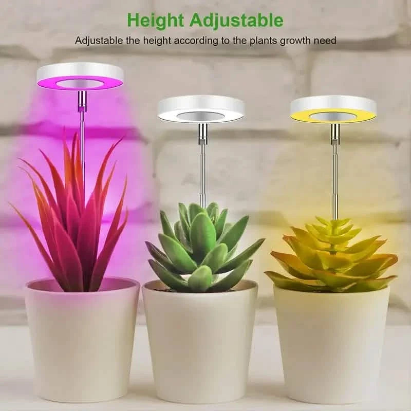Full Spectrum LED Halo Plant Light With Stand Height Adjustable Auto Timer Garden & Patio - Tophatter Daily Deals
