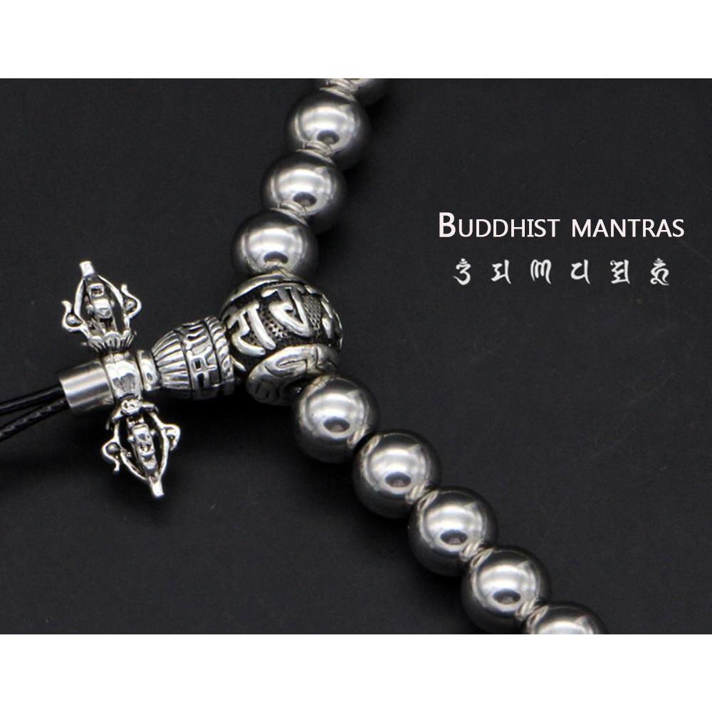 Full Stainless Steel Buddism Mala Self Defense Necklace EDC Defense Tool Self Defense Jewelry - Tophatter Daily Deals