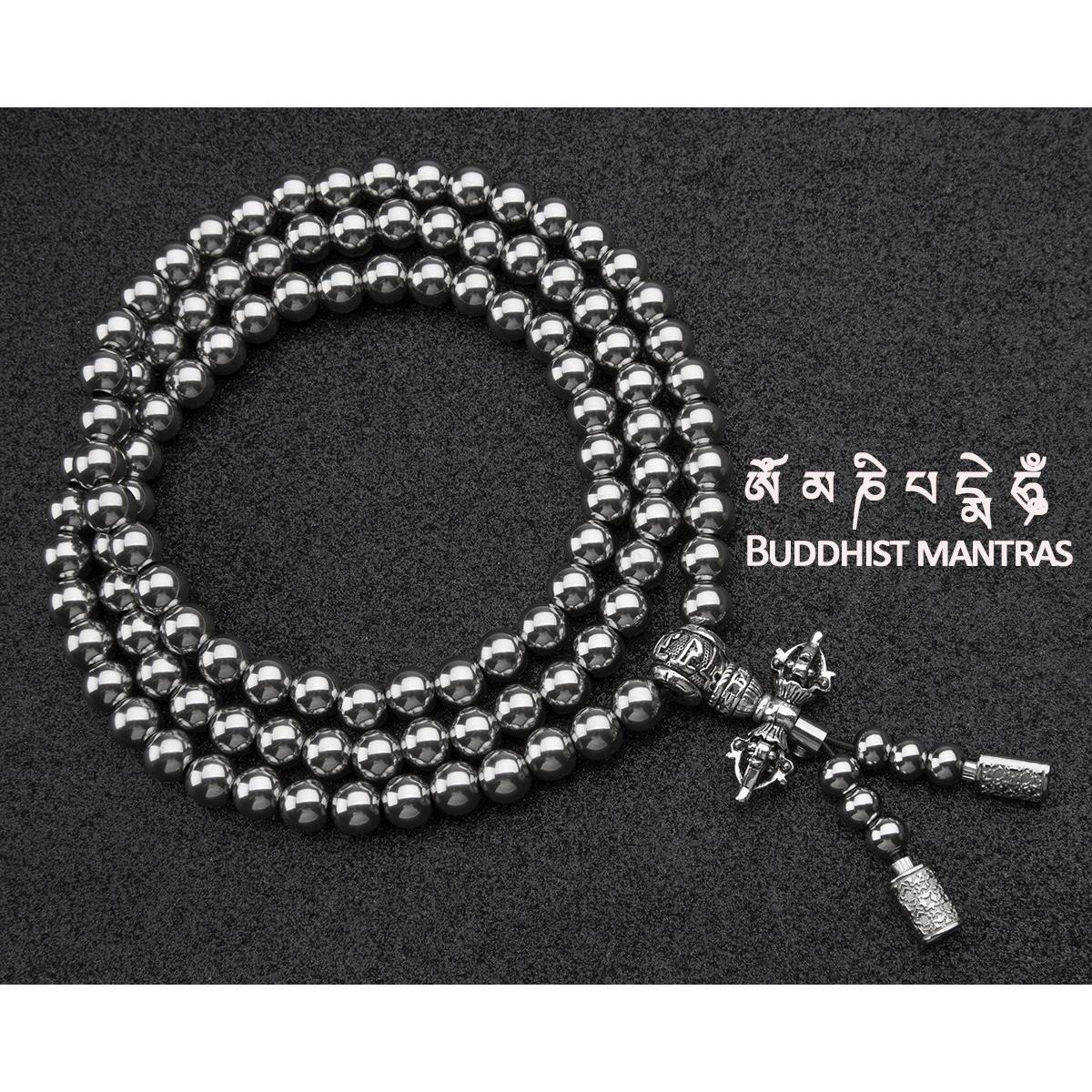 Full Stainless Steel Buddism Mala Self Defense Necklace EDC Defense Tool Self Defense Jewelry - Tophatter Daily Deals