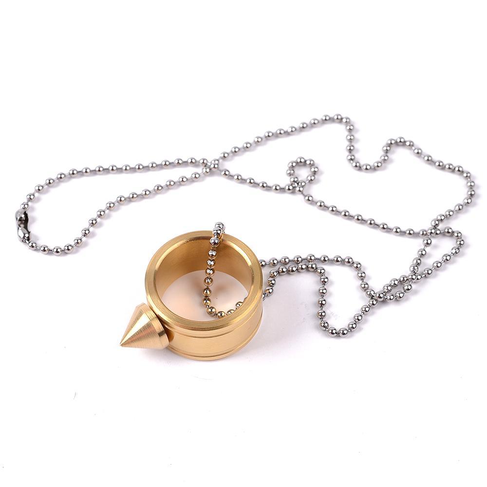 Full Stainless Steel Spike Ring Self Defense With Ball Chain Brass Knuckles - Tophatter Daily Deals