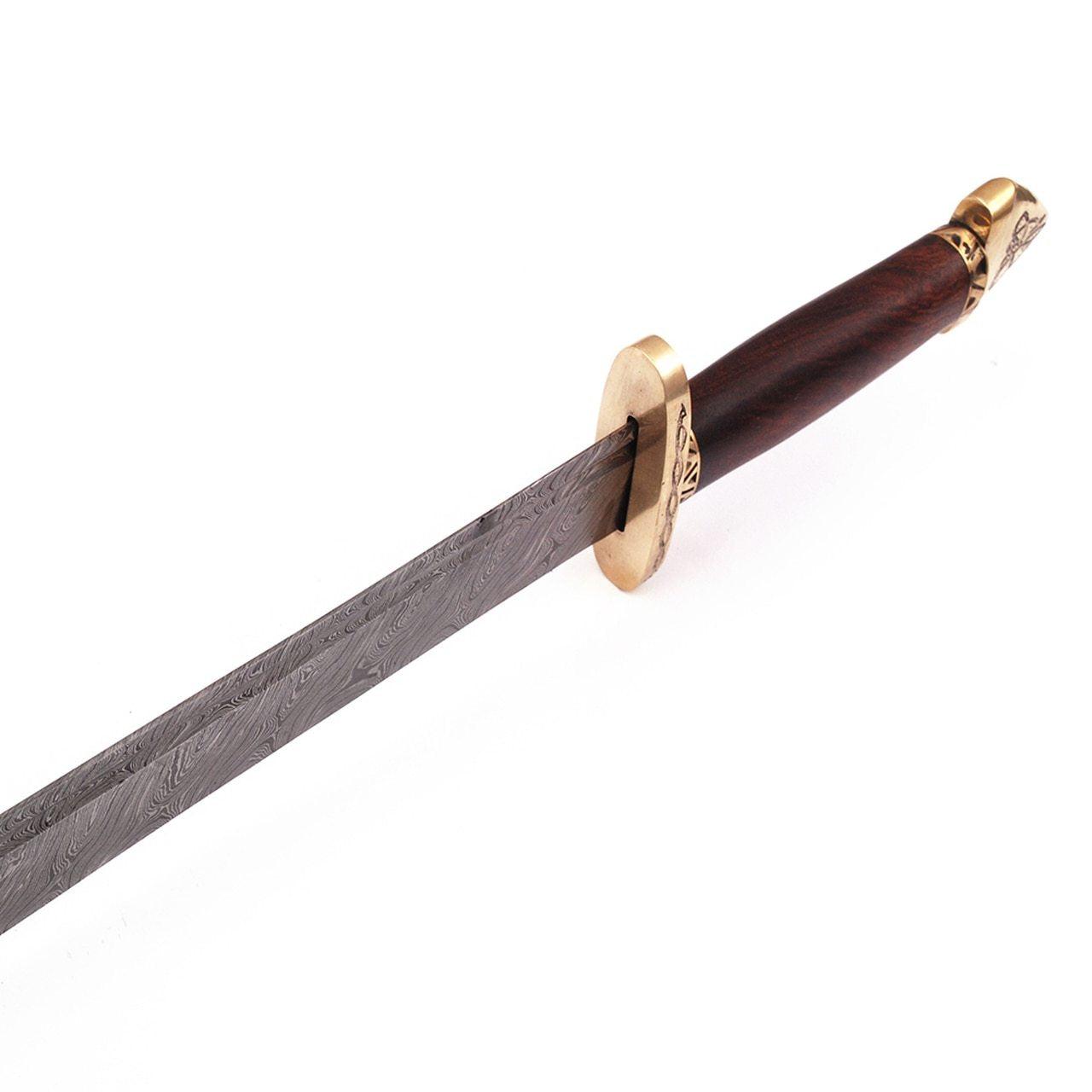 7th Century Damascus Steel Medieval Lang Saex Viking Sword swords - Tophatter Daily Deals
