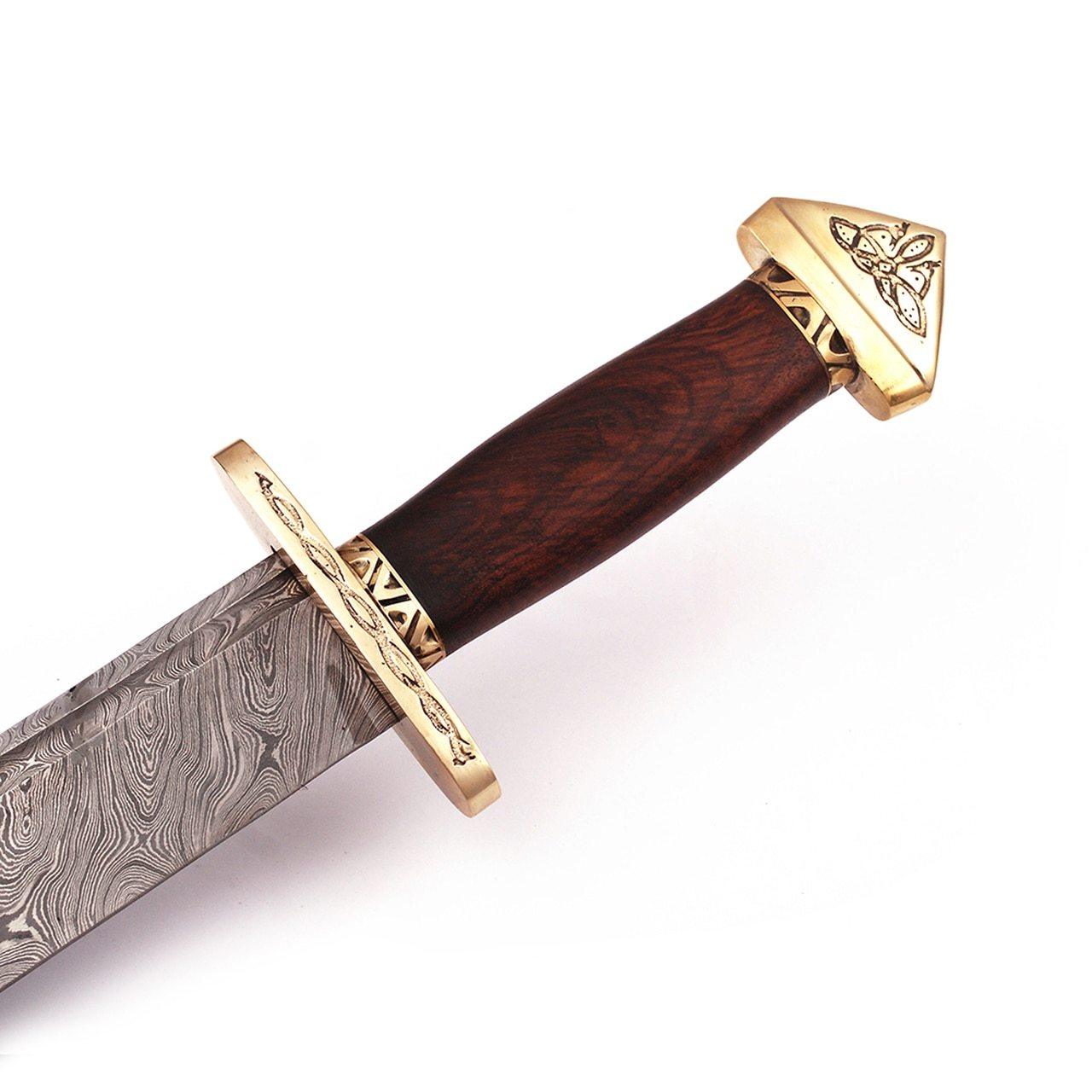 7th Century Damascus Steel Medieval Lang Saex Viking Sword swords - Tophatter Daily Deals