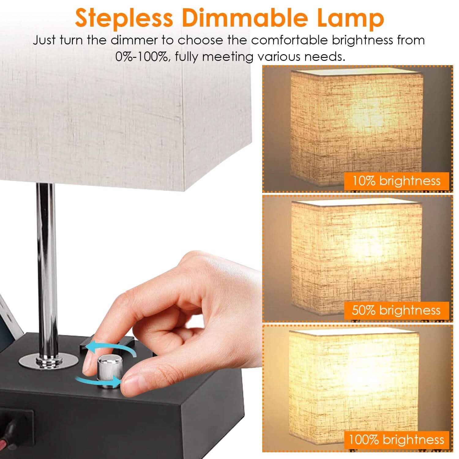 Fully Dimmable Table Lamp Indoor Lighting - Tophatter Daily Deals