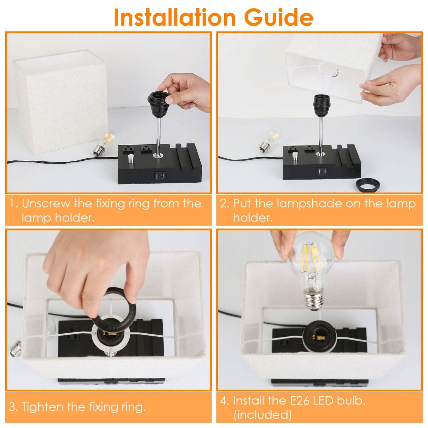 Fully Dimmable Table Lamp Indoor Lighting - Tophatter Daily Deals