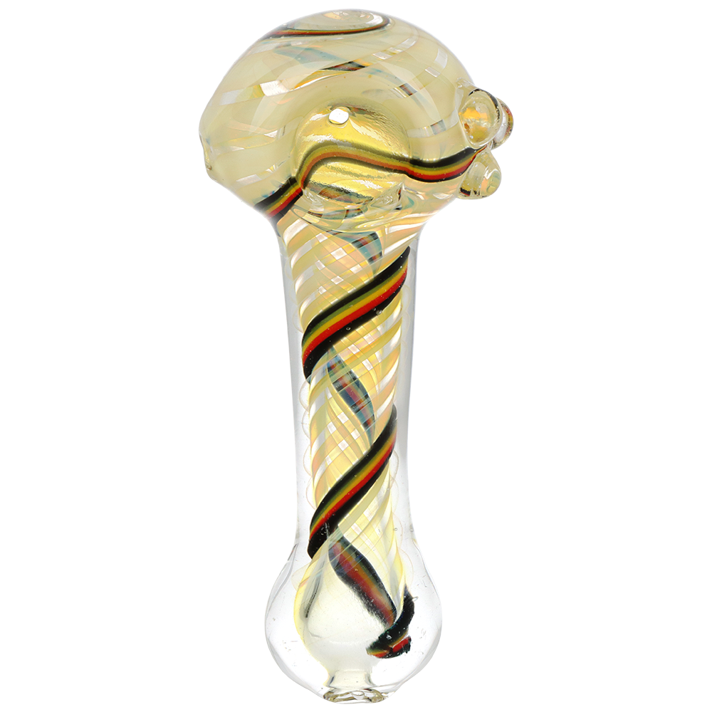 Fumed Rasta Swirl Spoon Pipe Spoon Pipes - Tophatter Daily Deals