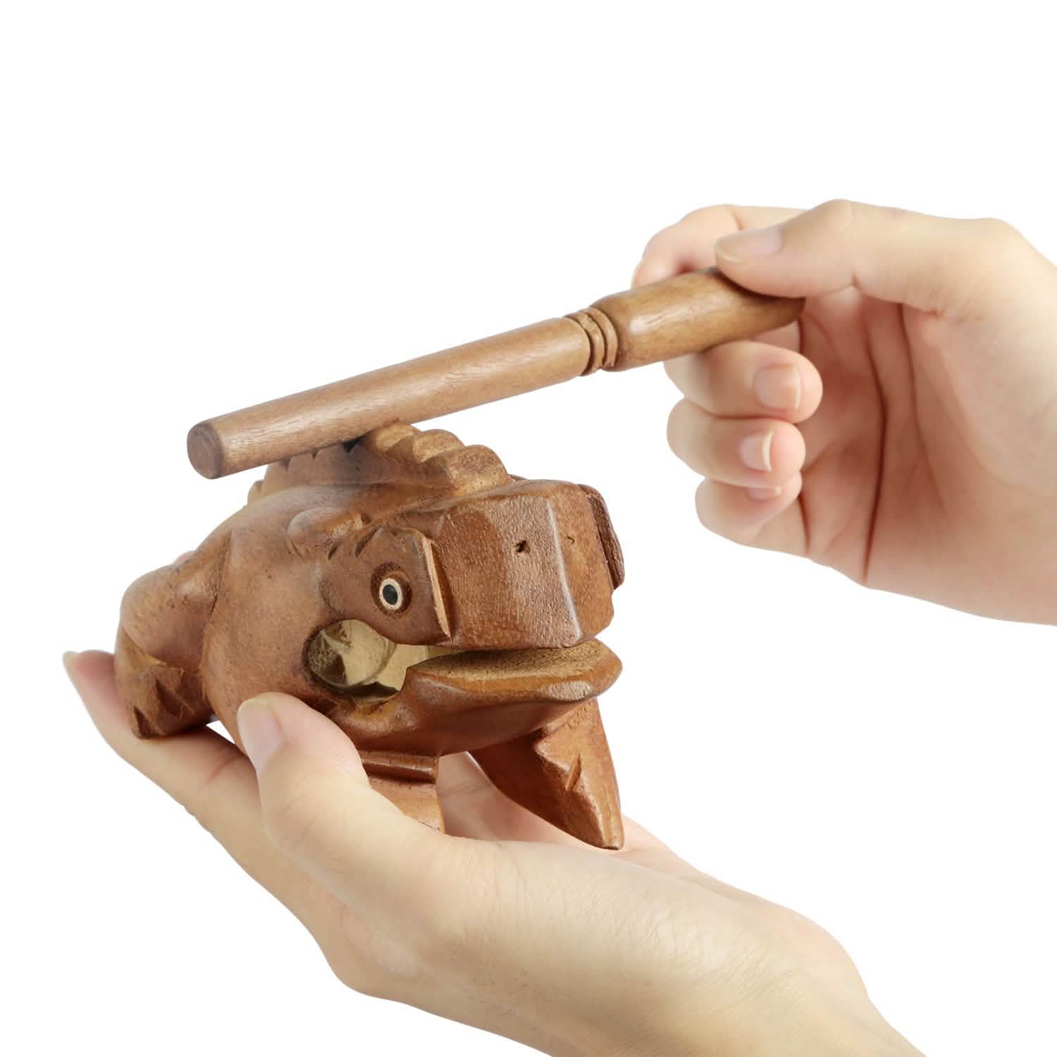 Little Frog Instrument Fun Wooden Frog Percussion Instrument – Tophatter's Inc.