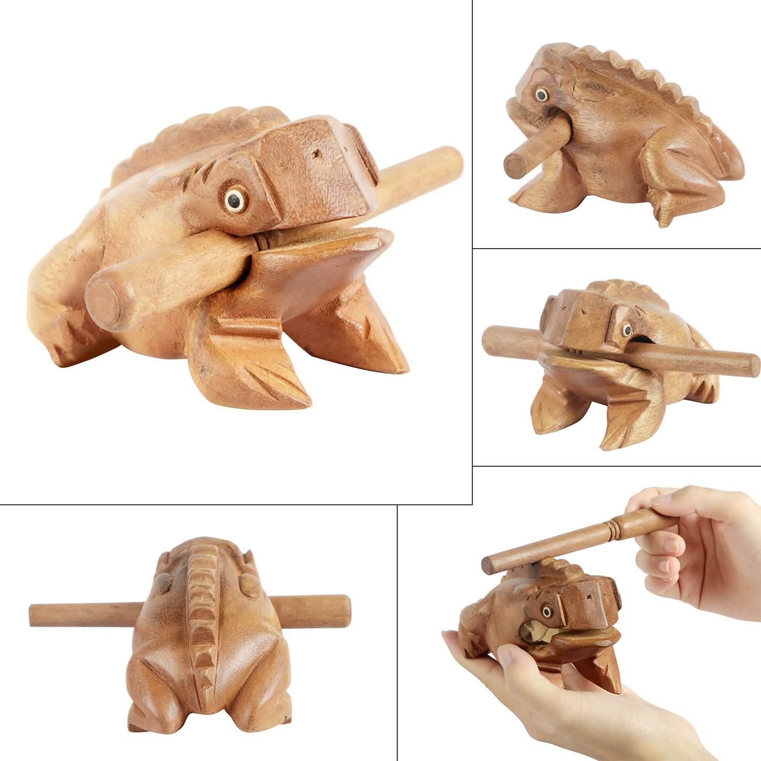 Fun Wooden Frog Percussion Instrument Everything Else - Tophatter Daily Deals