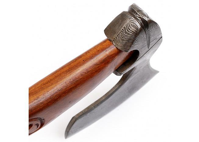 Guiscard Hand Forged Bearded Damascus Outdoor Steel Axe historical period - Tophatter Daily Deals