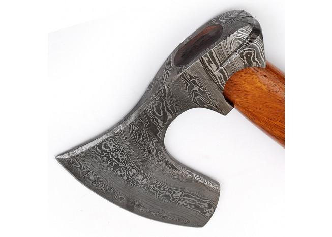Guiscard Hand Forged Bearded Damascus Outdoor Steel Axe historical period - Tophatter Daily Deals