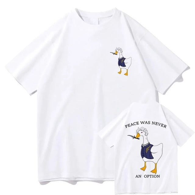 Funny Cotton Tees Shirts White Tee - Tophatter Daily Deals