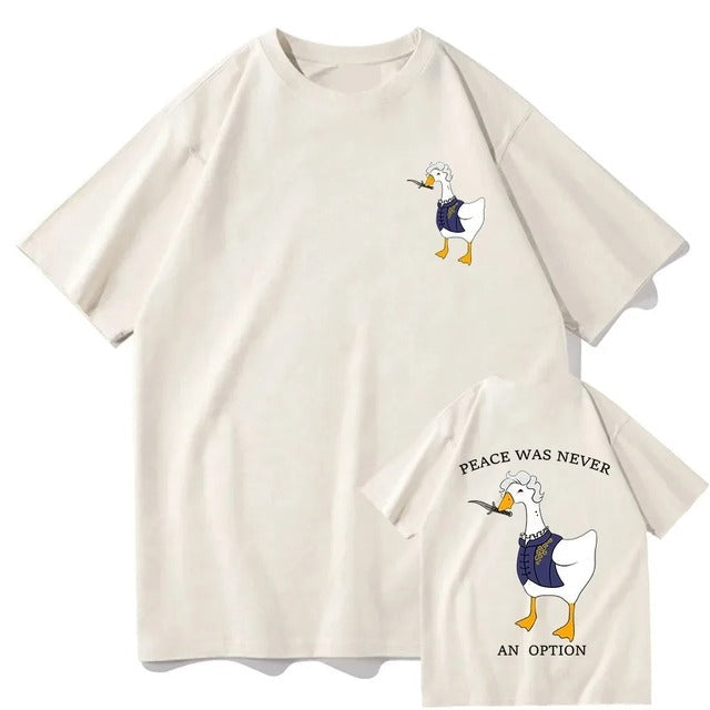 Funny Cotton Tees Shirts Beige Tee - Tophatter Daily Deals