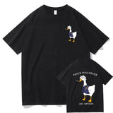 Funny Cotton Tees Shirts Black Tee - Tophatter Daily Deals