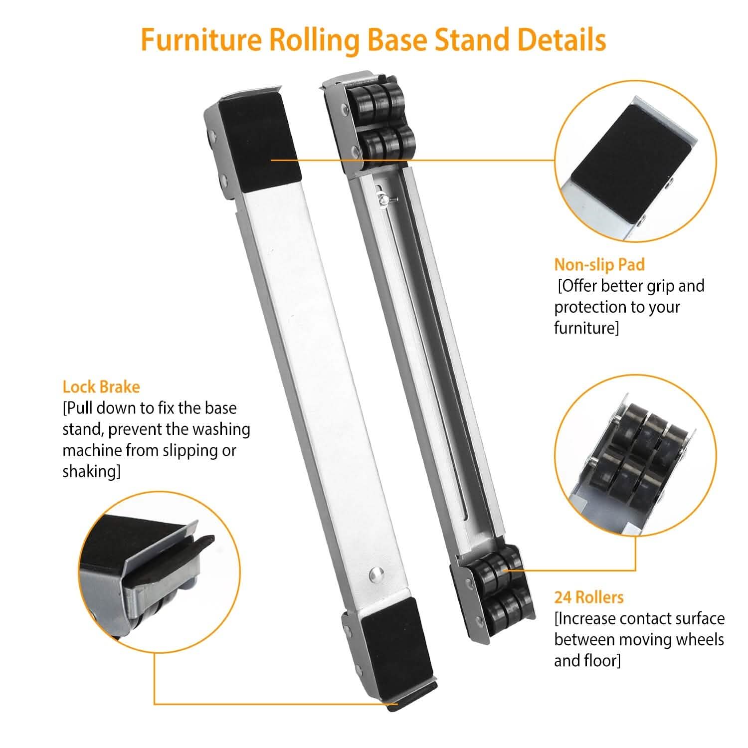 Furniture Dolly Mobile Roller Extendable Base Stand Furniture & Decor - Tophatter Daily Deals