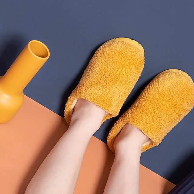 Fuzzy House Slippers Memory Foam Slippers Slip Women's Shoes - Tophatter Daily Deals
