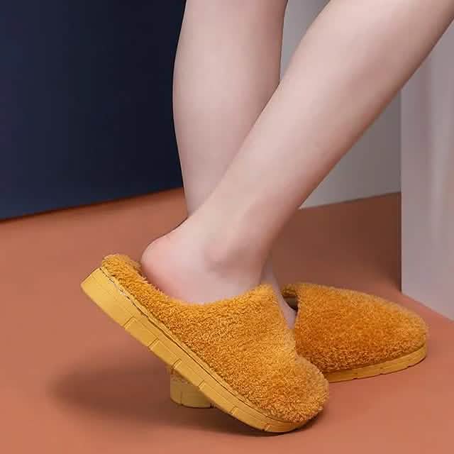 Fuzzy House Slippers Memory Foam Slippers Slip Women's Shoes - Tophatter Daily Deals