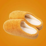 Fuzzy House Slippers Memory Foam Slippers Slip Yellow Women's Shoes - Tophatter Daily Deals