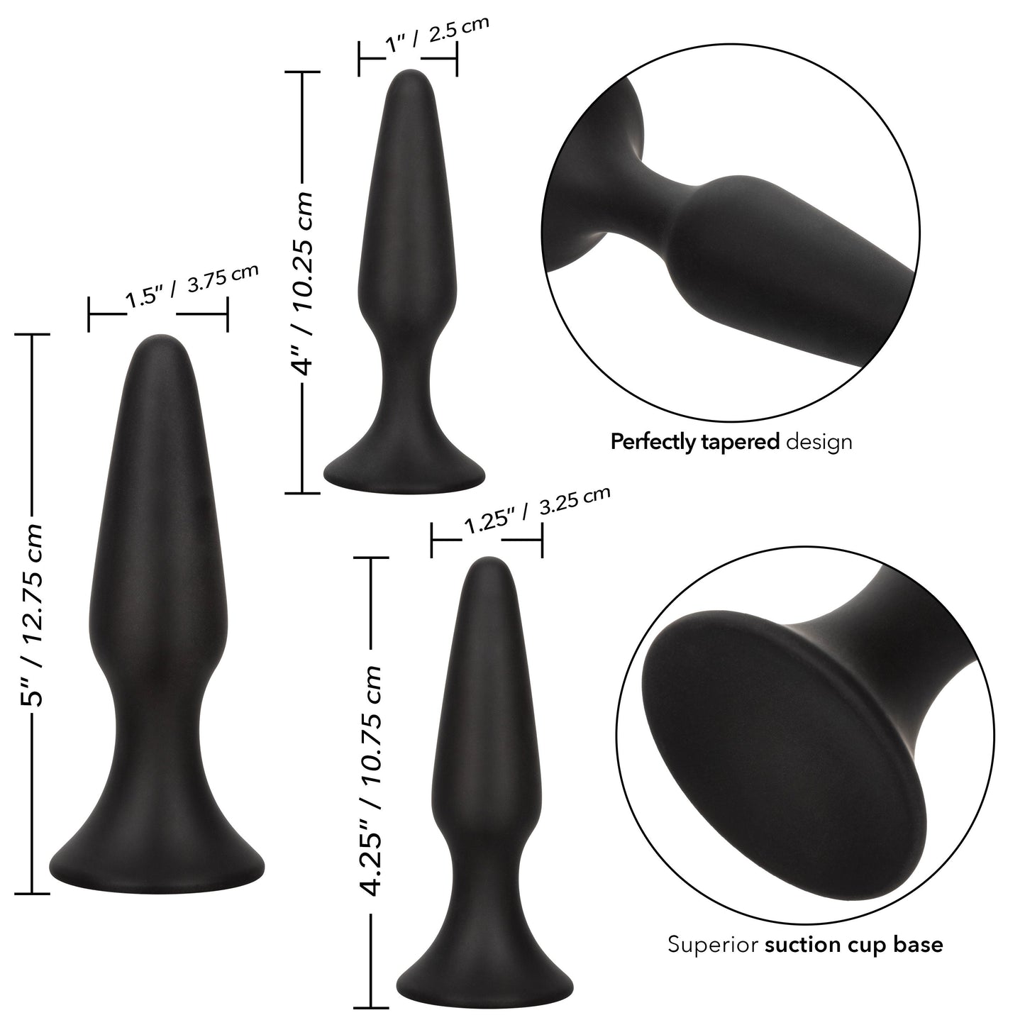 Colt Anal Trainer Kit – Silicone Graduated Anal Plug Set for Beginners > Anal Range > Butt Plug Kits - Tophatter Daily Deals