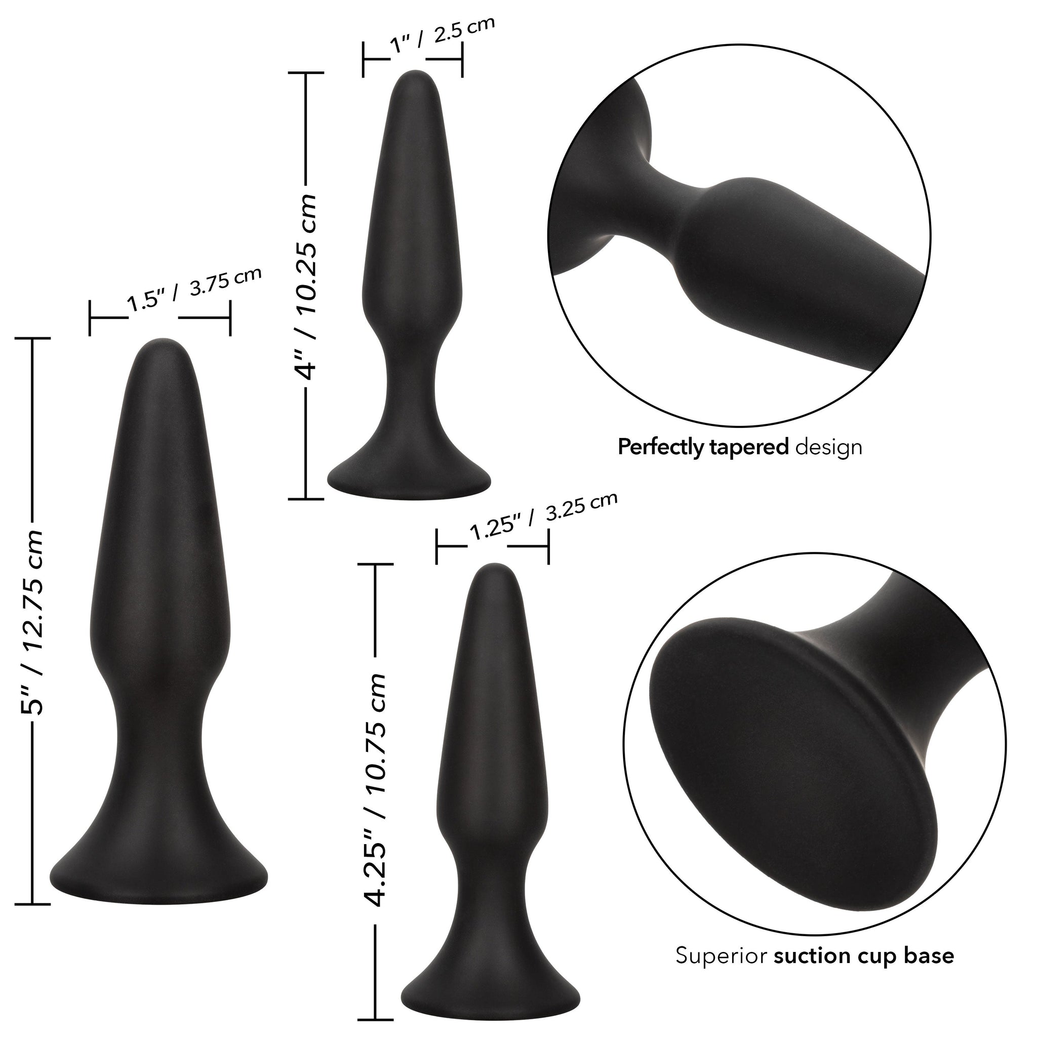 Colt Anal Trainer Kit – Silicone Graduated Anal Plug Set for Beginners > Anal Range > Butt Plug Kits - Tophatter Daily Deals