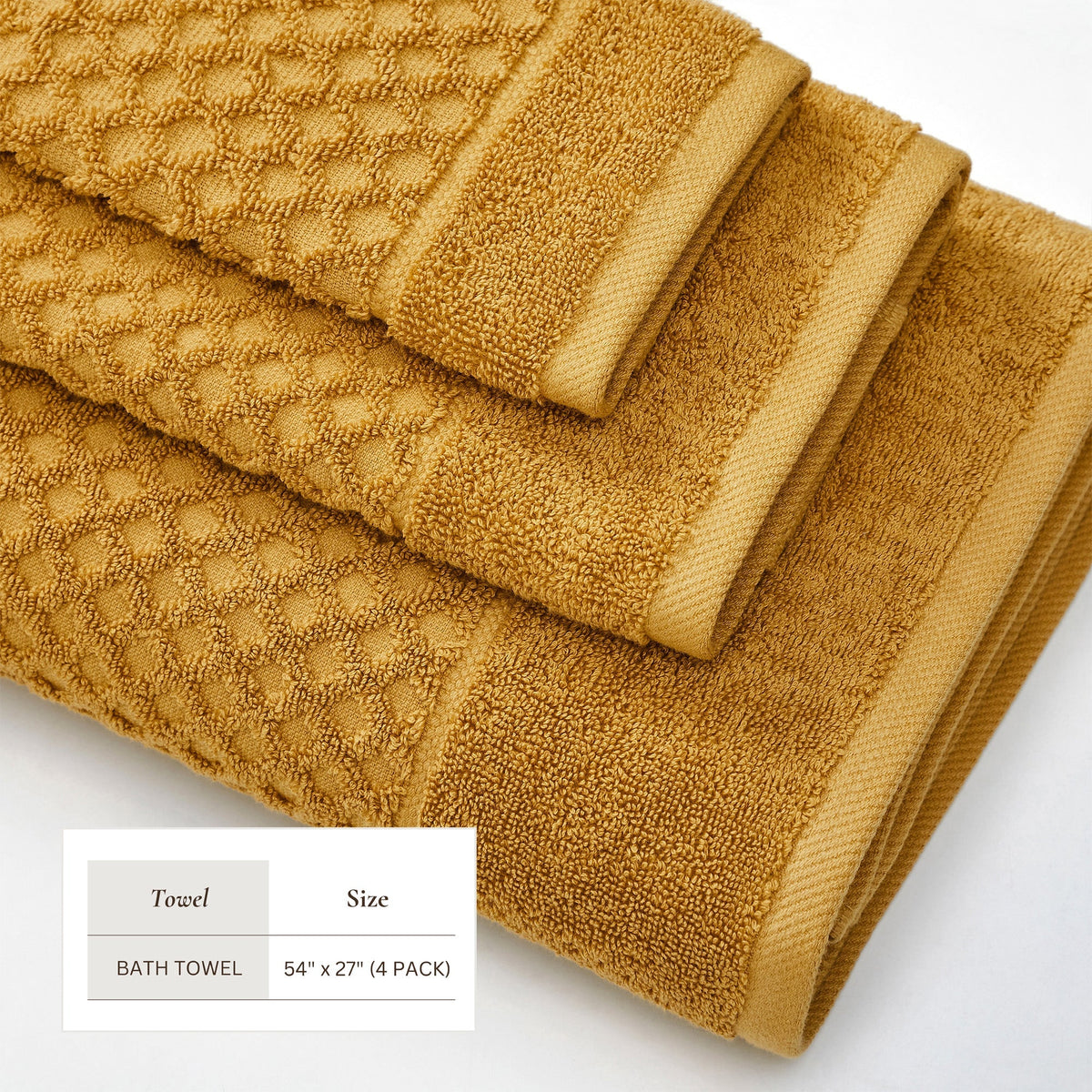 Cotton Diamond Waffle Weave Bath Towel Set - Grayson Collection Bath - Tophatter Daily Deals