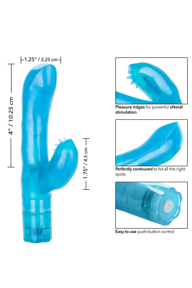 Cal Exotics - G-Kiss Dual Vibrator - Blue Sex Toy - Tophatter Daily Deals