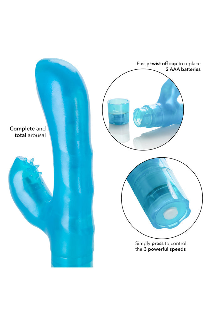 Cal Exotics - G-Kiss Dual Vibrator - Blue Sex Toy - Tophatter Daily Deals