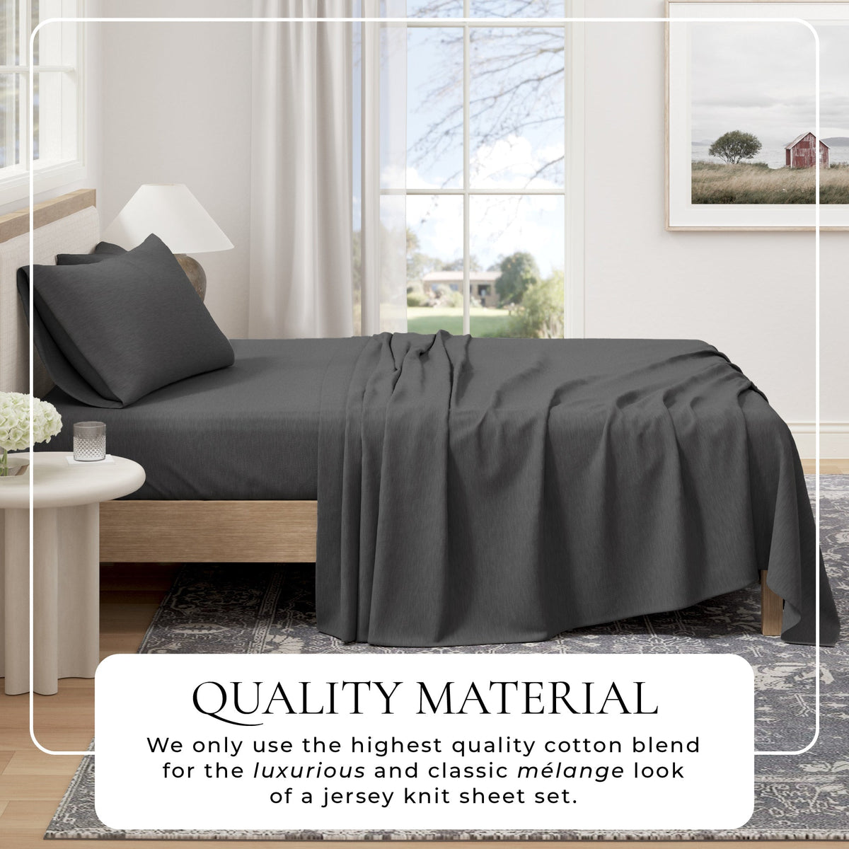 100% Organic Cotton Jersey Knit Sheets Bedding - Tophatter Daily Deals